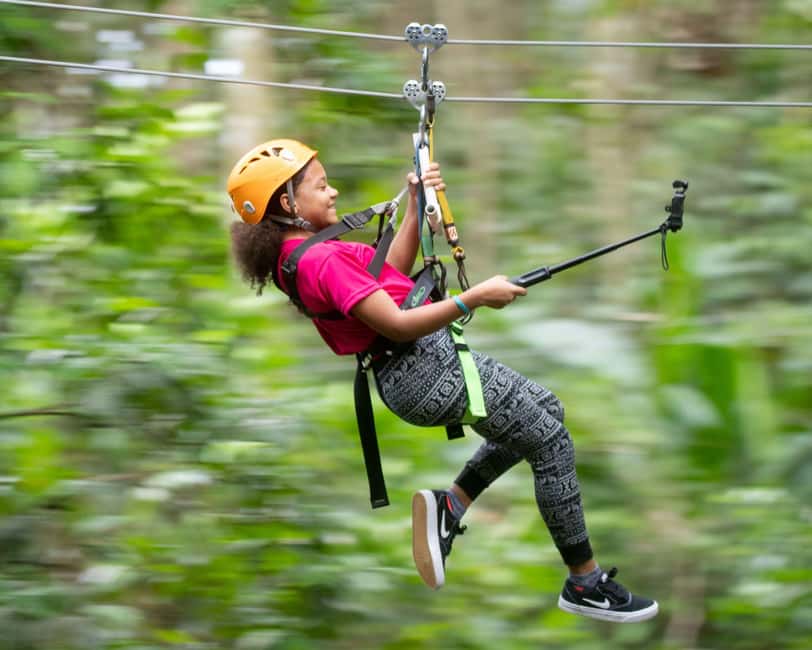 Castries, St. Lucia - Adrenaline Zipline - What the eight ziplines and 16 platforms feel like