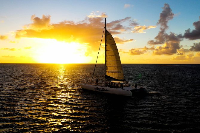 Champagne Sunset Sail in St. Lucia - Passing Pigeon Island and Rodney Bay