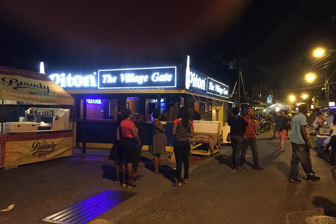 Friday Night Street Party in St. Lucia - Choosing dinner from the grills