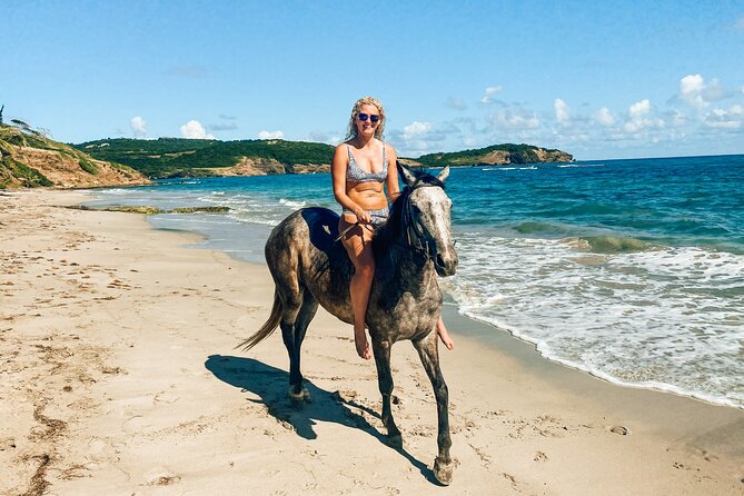 Private Beach Horseback Ride with Sandy Hoofs St. Lucia - The beach portion is calm, scenic, and personal