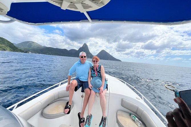 Private Boat Charter St. Lucia, boat tour to Soufriere. Full day - Adding Sulphur Springs and Piton Falls