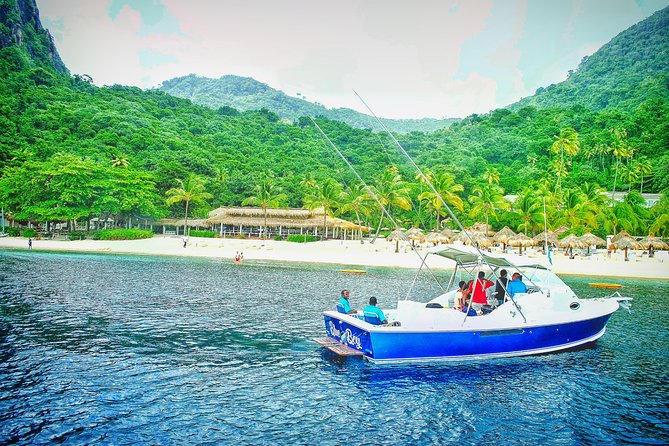 Private Custom Coastal Cruise St. Lucia Half Day - Cruising toward the Pitons and Sugar Beach