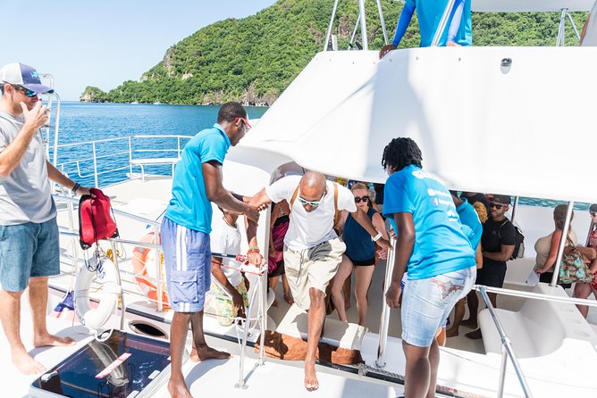 Private Half Day Catamaran Charter - Setting sail from Gros Islet