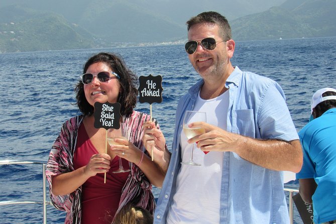 Private Luxury Catamaran Cruise in St. Lucia - Swimming and snorkeling near Sugar Beach