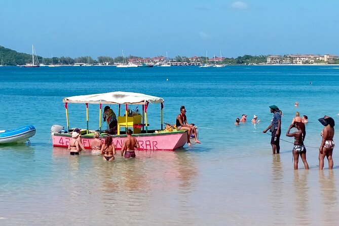 St. Lucia Beach Day with Paradise Beach Comforts & Transportation - A flexible alternative to a fixed ship excursion