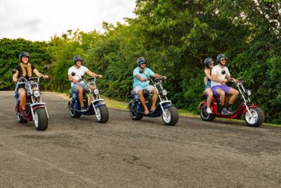 St.Lucia Beaches and Backroads Tour by Electric Big-Wheel Scooter
