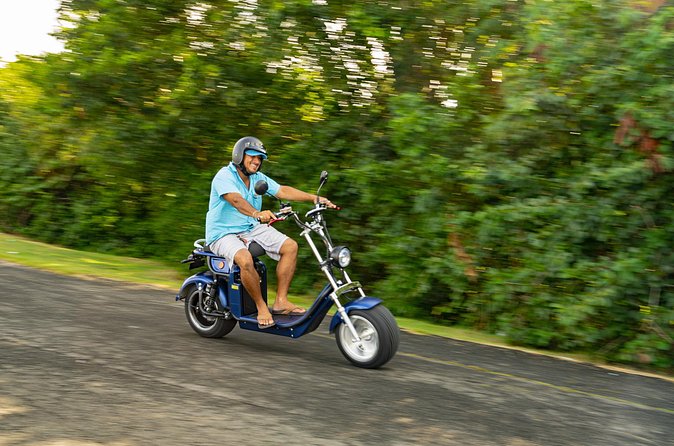 St.Lucia Beaches and Backroads Tour by Electric Big-Wheel Scooter - Rodney Bay Marina and the ride home