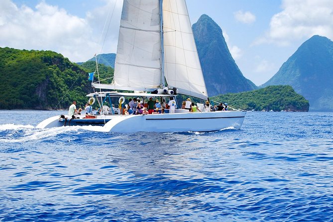 St Lucia Catamaran Day Sailing and Sightseeing Tour - Walking through Sulphur Springs and the drive-in volcano