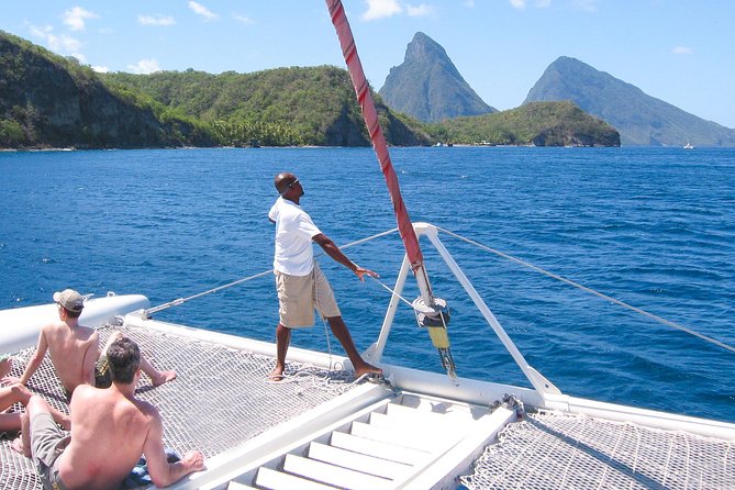 St Lucia Catamaran Day Sailing and Sightseeing Tour - Waterfall or Diamond Botanical Gardens: check the exact stop