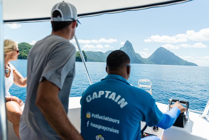 St Lucia Full-Day Catamaran Sightseeing Cruise With Snorkeling - Sailing from Rodney Bay toward the Pitons