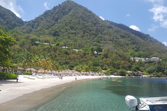 St. Lucia Land and Sea Tour - Jalousie Beach and the Pitons