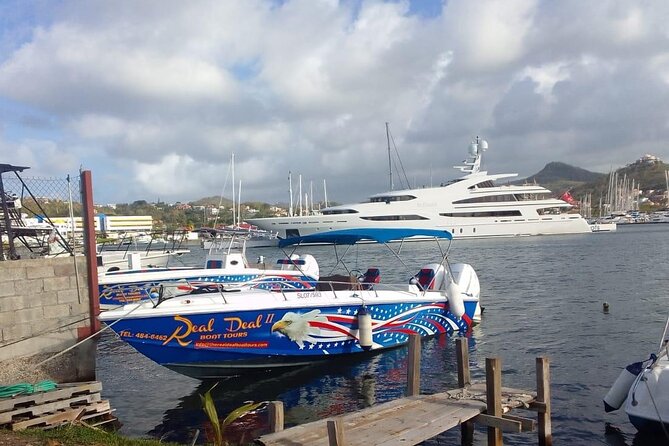 St Lucia Private Boat Tour/Sightseeing/Snorkeling - The Pitons from the Caribbean