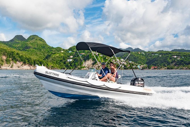 St. Lucia Speedboat and Power Snorkel From Castries - Leaving Choc for the St. Lucia coast